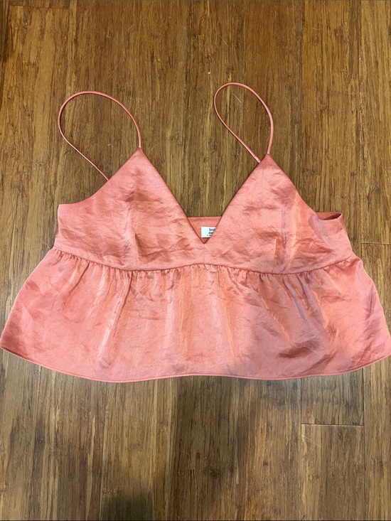Little Moon Tops - Little Moon orange Peplum Camisole Top